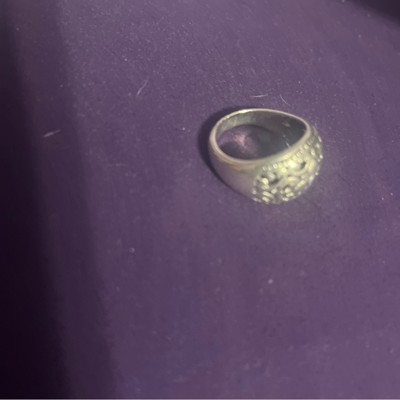 Sterling silver vintage Texture Dome Ring Size 6.5 - Picture 5 of 5